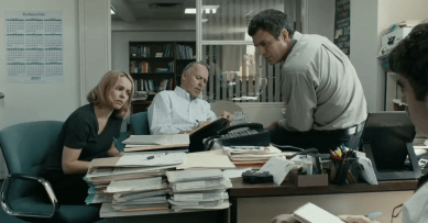 Spotlight McCarthy film movie McAdams Keaton Ruffalo Pfeiffer Robinson Rezendes